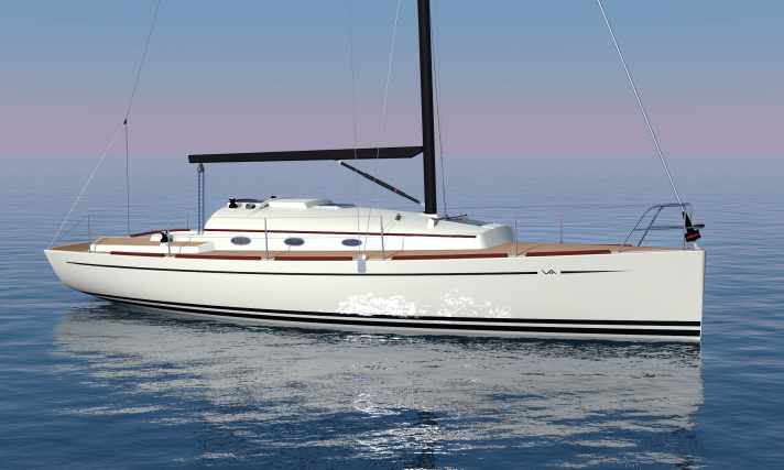   Linee retro-classiche, disponibili anche con chiglia sollevabile: il Tide 36 di Emden
