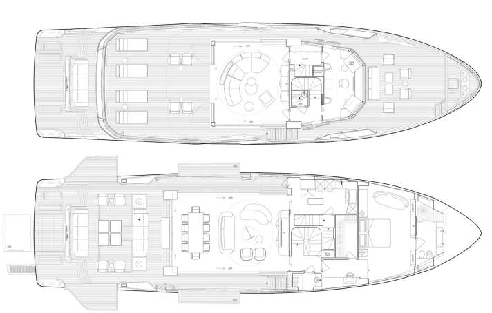 Drawing: The Arcadia A96 from above