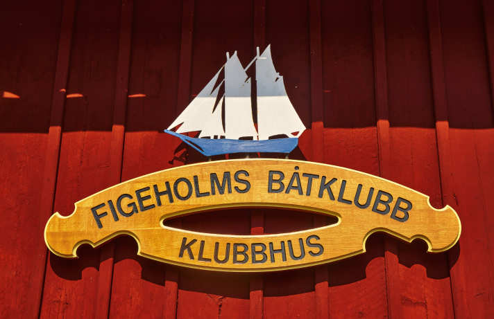 Insegna del porto di Figeholm, disegnata con amore