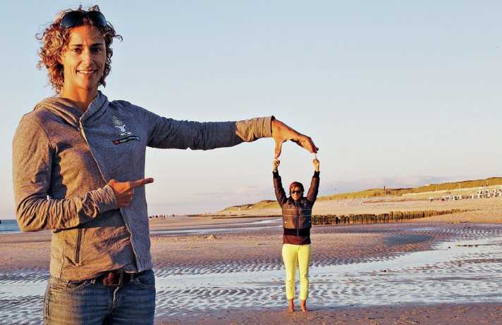 Unique - twin sisters who have mastered a sport.