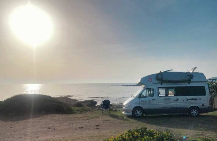 You can spend the night at one of the three Agricampeggios (rustic campsites) directly on the dream beach.