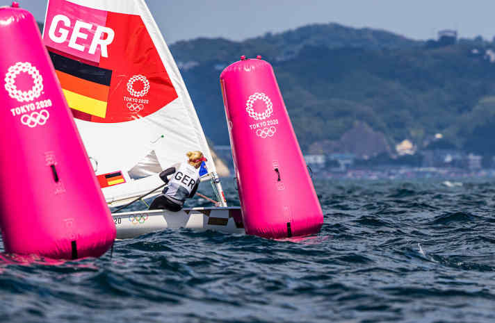   Kept a commanding overview in her first two Olympic races: Laser Radial helmswoman Svenja Weger