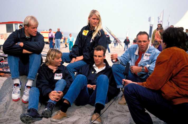West Fashion Team 1991 (v.l.): Bernd Flessner, Nathalie Siebel, Jutta Müller, Björn Schrader, Ralf Bachschuster
