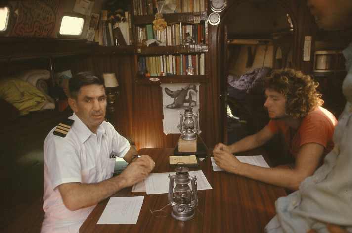 Clearing in often takes hours because customs and border police like to search the ship of the long-haired young men in search of narcotics