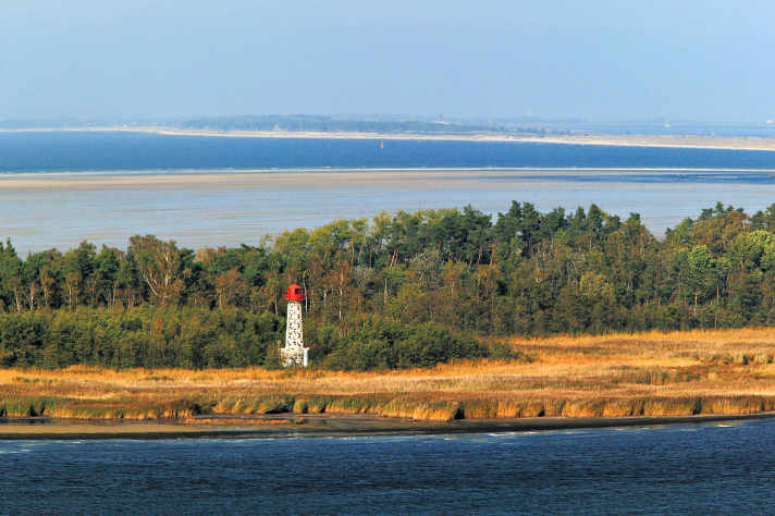   Blick von Barhöft über die Inselbock bis nach Hiddensee.