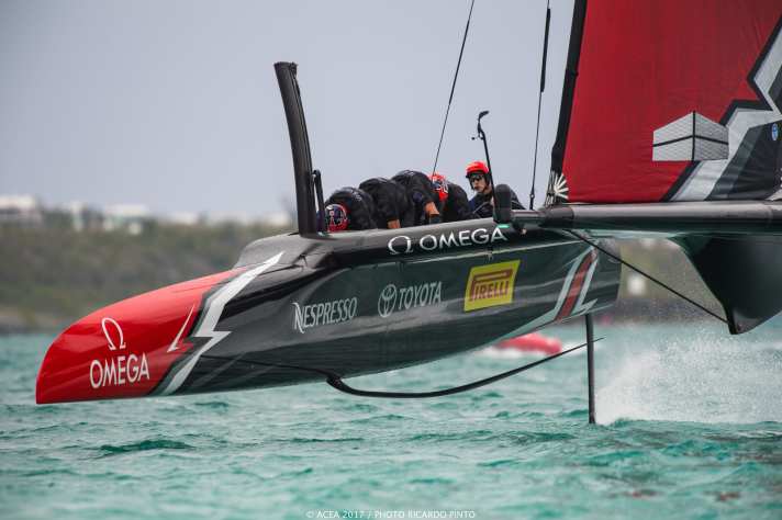   L'Emirates Team New Zealand mise sur le pédalage et une équipe jeune composée de champions olympiques et de stars du foiling