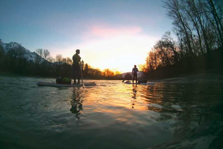 Evening atmosphere on the Inn