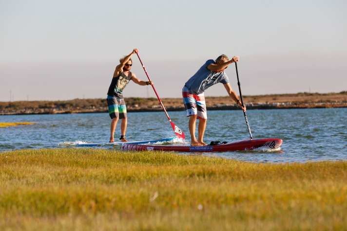 The paddle testers in action