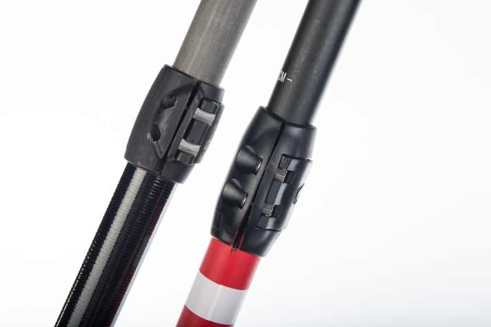 Sharp & supple: The clamping systems have different "hand-flattering" designs. You're unlikely to seriously injure yourself and you'll generally rarely reach for it. But the rounded version (Fanatic, right) is more comfortable to grip than the more angular fastener from JP-Australia.