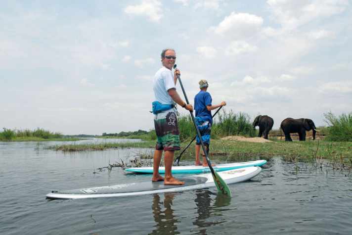 In 2011, young Connor Baxter accompanied him on his first big adventure trip with the SUP board in Zambia.
