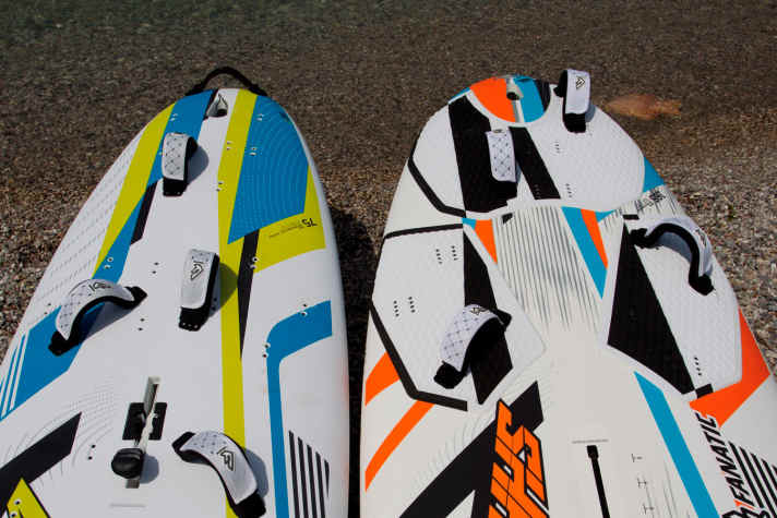 The Shark offers sporty freeride positions for accelerating and a moderate setting for learning to surf in the straps.