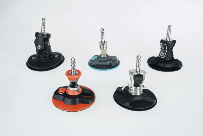 From top left: Cardan joint, white tendon, power joint, black tendon and half cardan joint