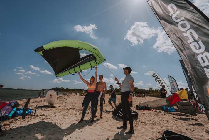 Das Winger of the Sea Event bietet auch die Möglichkeit, Material unterschiedlicher Marken zu testen