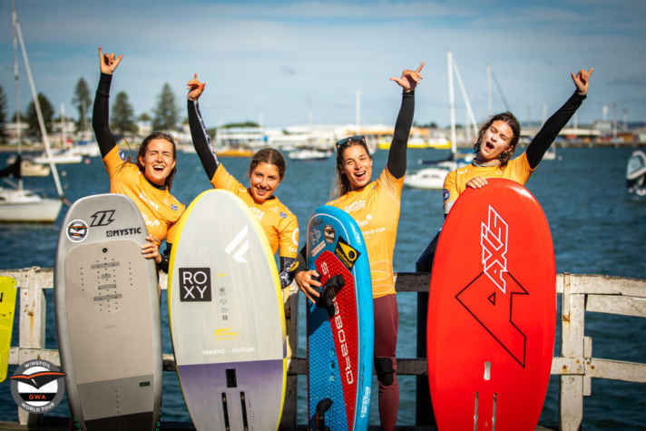 Nia Suardiaz (2nd from left) won on the tour for the first time