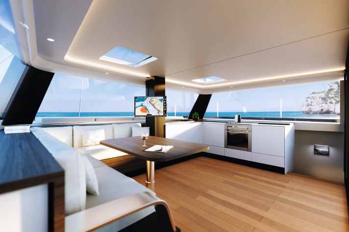   Open and light, yet cosy: the Vaan R4 saloon