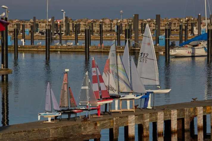   Part of the test fleet. From the regatta-tested Laser to the Wavepiercer cat, everything is included