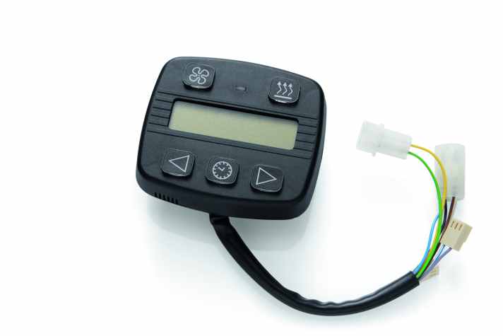   The digital control panel of the Aeroheat heaters from Komp