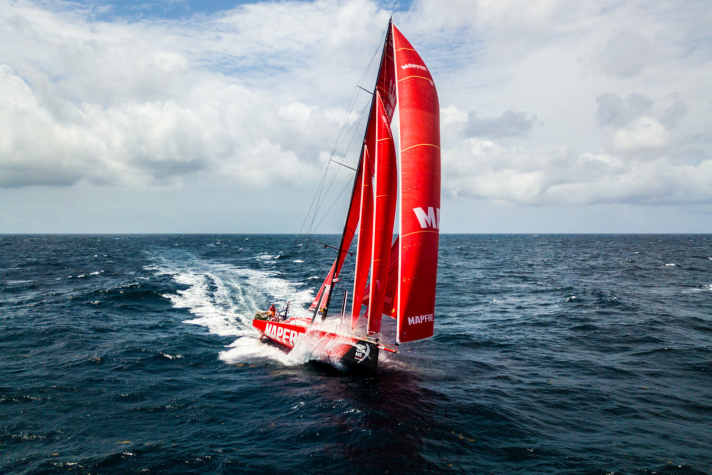   Still chasing to catch up: the Spanish overall runners-up from Team Mapfre