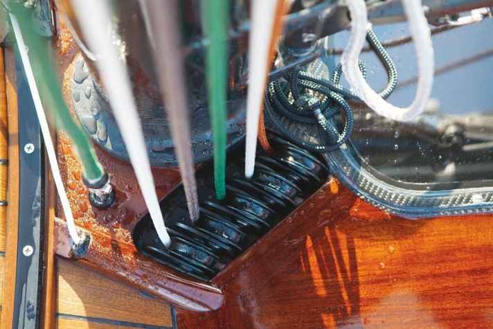   The main and genoa halyard should be very low-stretch. For gennakers or spinnakers, however, a little stretch is definitely an advantage
