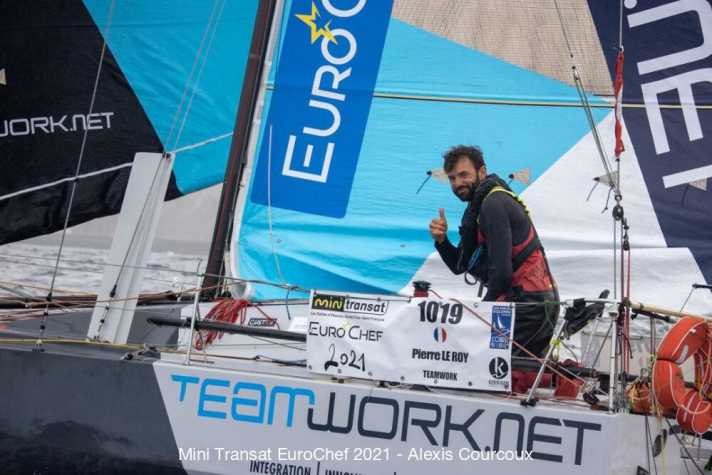   Podium pour Pierre Le Roy