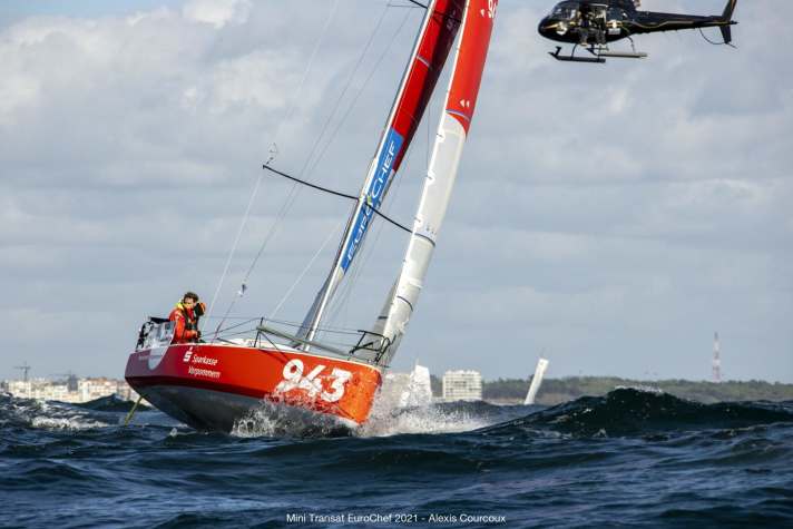   Lo skipper di "Vorpommern" Lennart Burke inizia la seconda tappa venerdì, ben equipaggiato e con grandi aspettative: la sua prima regata in solitario attraverso l'Atlantico.