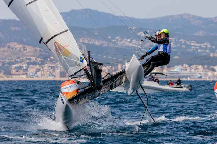   Olympiasieger Santiago Lange aus Argentinien mit seiner neuen Vorschoterin Victoria Travascio