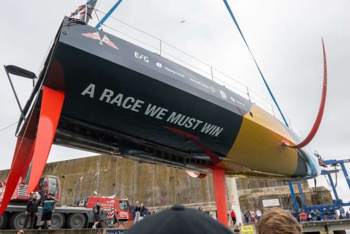   Here, the new "Malizia - Seaexplorer" is launched for the first time. Eleven days later, she has now successfully completed her first sailing test