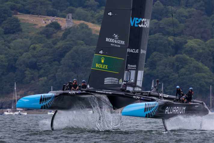 Les Néo-Zélandais en route vers leur première victoire en SailGP