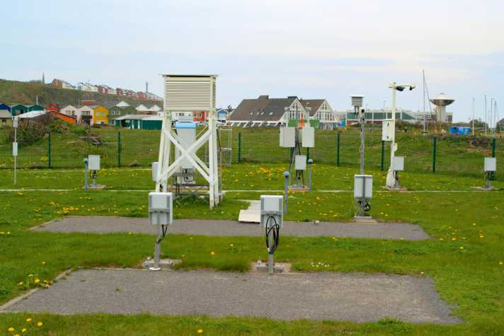 La cabane météo sur Helgoland, gérée par le service météorologique allemand.