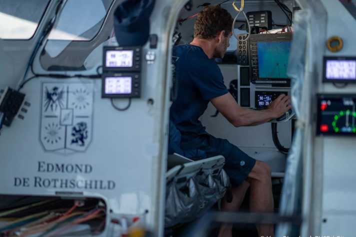 Charles Caudrelier's workplace on board