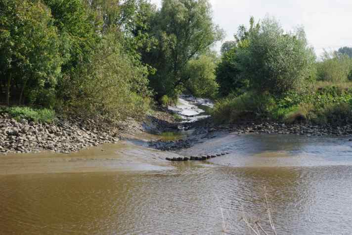 Tidal creeks and access roads are particularly affected by siltation