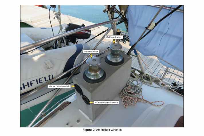 The presentation of the winches in the investigation report.