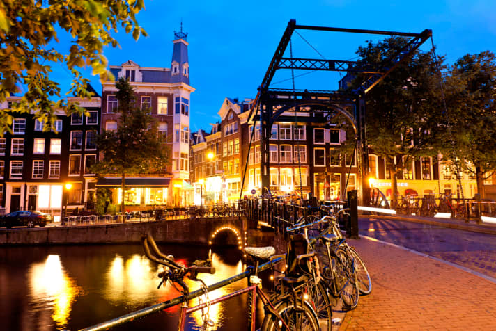   Travelling the canals of Amsterdam
