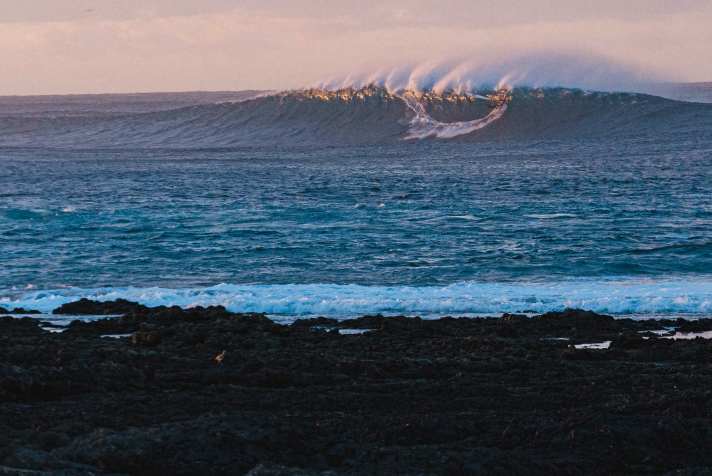 Dany Bruch sunset surfing in the north of Fuerteventura