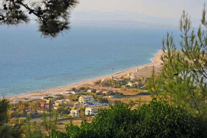 Blick auf Milos Beach