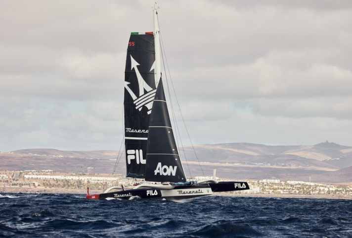   Giovanni Soldinis Crew auf dem Multi 70 "Maserati" gab auch mit angeknackstem Backbordruder nie auf und wurde am Ende des 3000-Seemeilen-Rennens mit den "Line Honors" belohnt