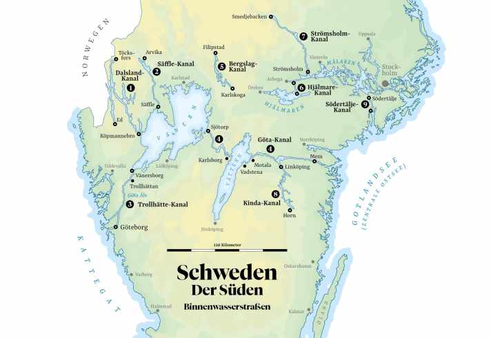 Overview of Sweden's waterways