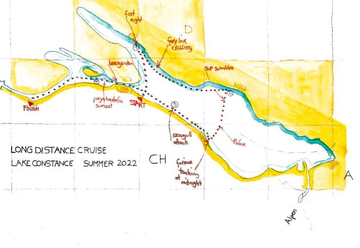 The route of the Lake Constance adventure