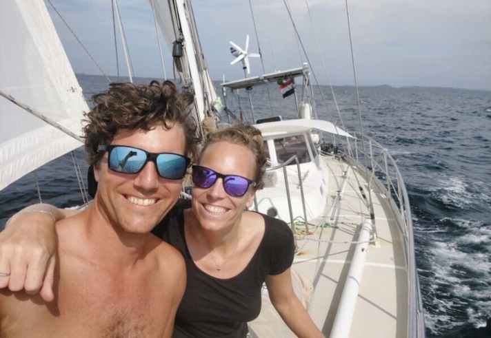   Die Niederländer Yvette und Sander Droog sind seit 2020 auf Weltumsegelung