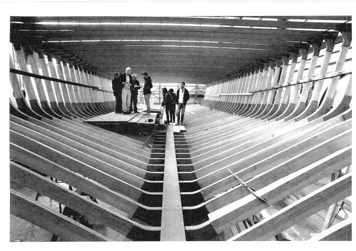 Frame art: Renzo Piano visiting the shipyard in Lavagna, Italy. | a.