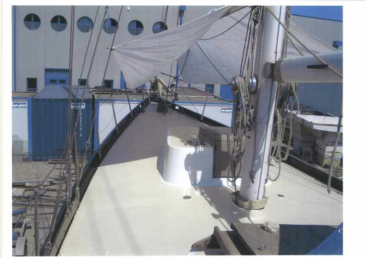   Deck view of the "Prosit III"