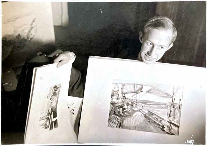 Une seule des innombrables illustrations du Flensbourgeois A. G. Nissen qui ont orné le YACHT depuis les années 1930.
