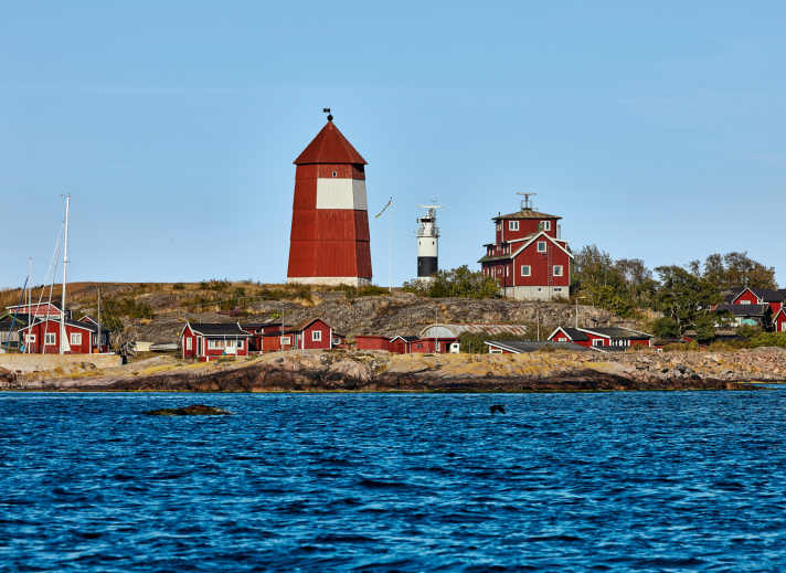 The old pilotage village of Hävringe is dominated by a tower