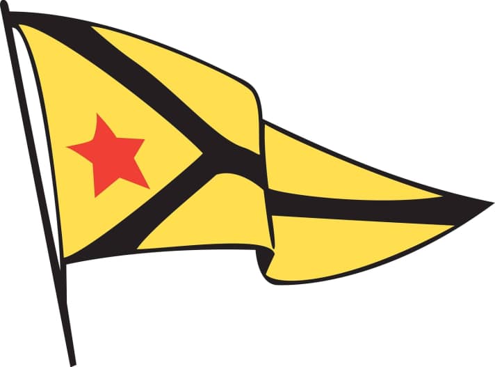   Die Vereinsflagge des Long Beach Yacht Club
