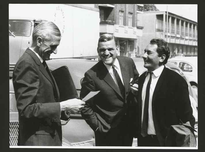   Horst Stern (r.) with Konrad-Wilhelm and Kurt Delius from the publishing family