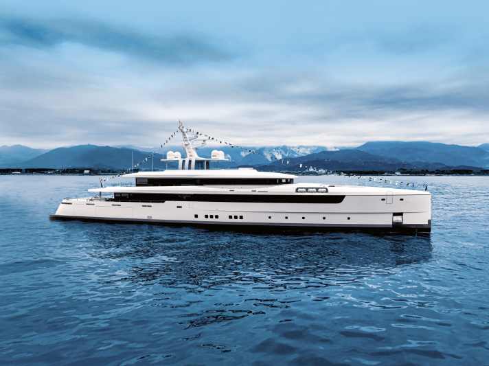 Rossinavi: "Alchemy" is an efficient and functional design by Vitruvius. Enrico Gobbi designed the interior of the 66 metres.