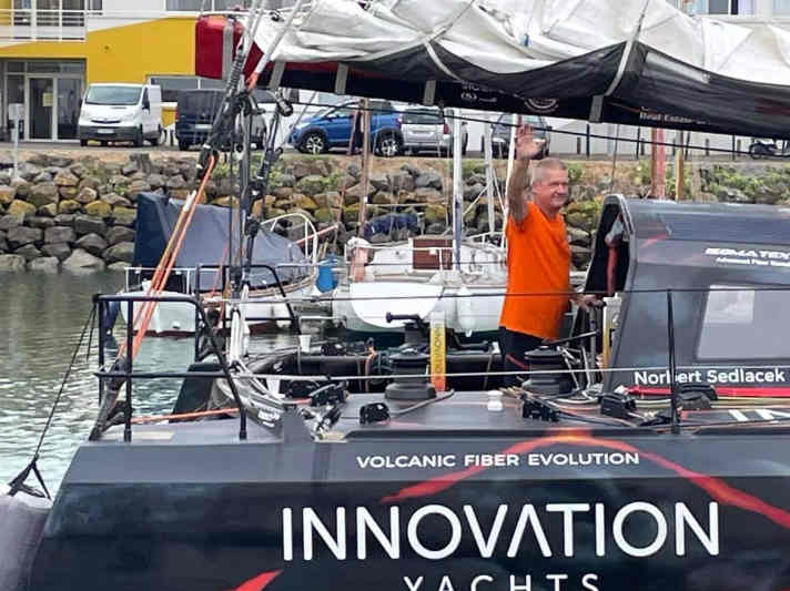 Norbert Sedlacek at the departure on Monday 15 August in Les Sables d'Olonne