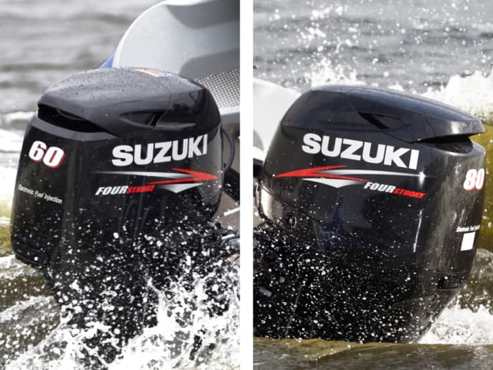 In comparison: DF 60 A and DF 80 A outboards from Suzuki. | i.