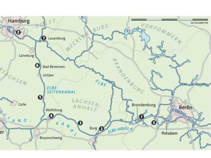 Insgesamt führt uns unser Herbsttörn auf gut 350 Kilometern über die Havel, den Elbe-Havel-Kanal, den Mittellandkanal, den Elbe-Seitenkanal und die Elbe durch fünf Bundesländer