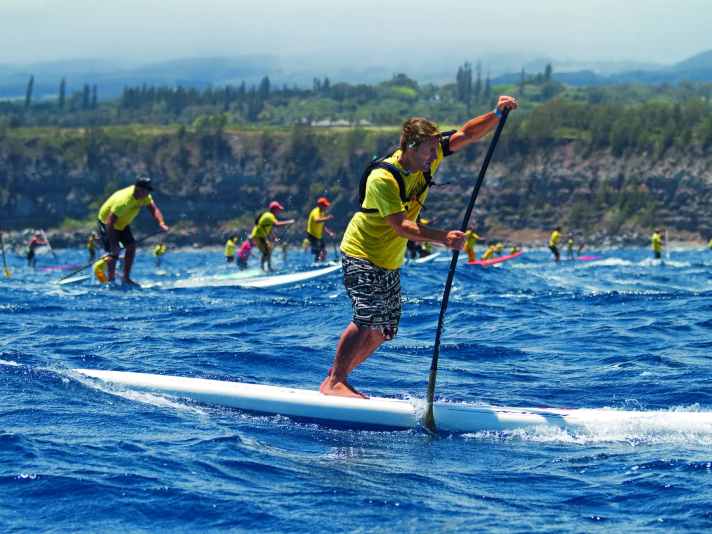 Michi Schweiger at the offshore race on Maui: "A battle with you and the ocean. "Michi Schweiger at the offshore race on Maui: "A battle with you and the ocean."